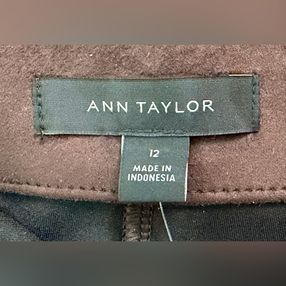 Ann Taylor Coordinated 3-Piece Brown Outfit Sweater Jacket Skirt Pants NWT - Picture 14 of 16